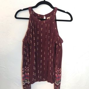 Hollister Purple Cold Shoulder LongSleeve